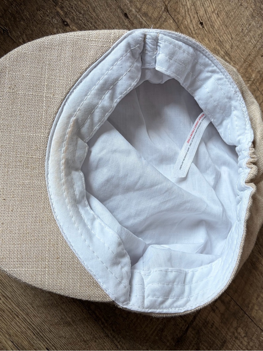 Free People Oatmeal Greek Fisherman Sailor Cap Newsboy Hat with Braided Band - Picture 6 of 11